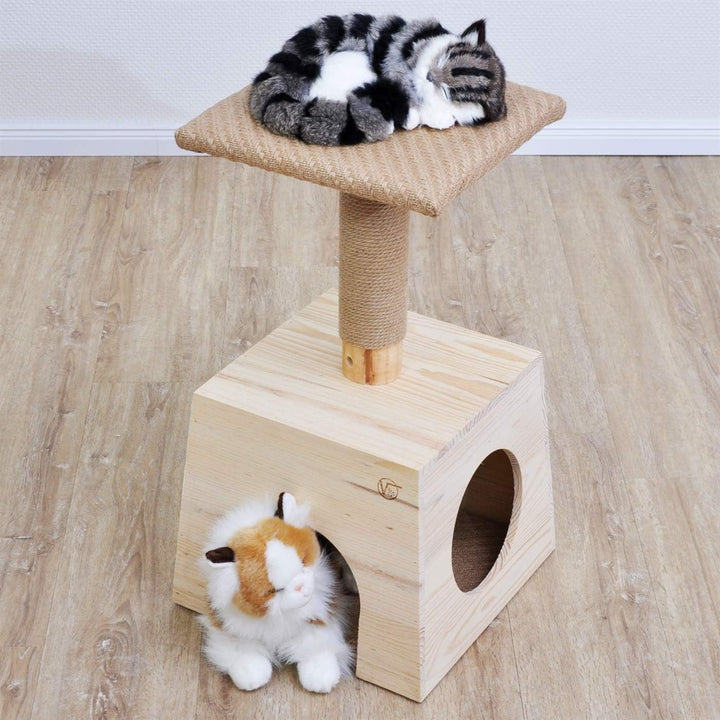 VOSS.PET Kratzbaum Jasper 62cm, beige, Katzenbaum, Katzenspielbaum, Katzenkratzbaum, Kratzmöbel