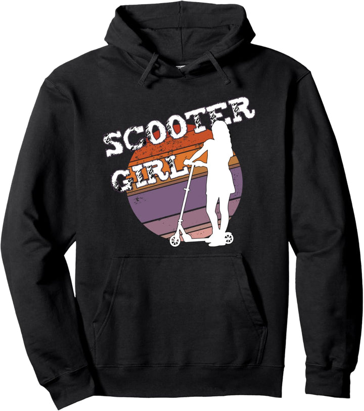 Scooter Girl Motiv Cooles Retro Design für Mädchen / Frauen Pullover Hoodie