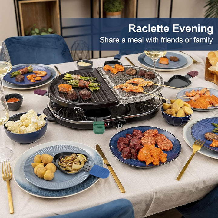 ipow 4 Stück Raclette Pfännchen Ersatz Mini Pfännchen Antihaftbeschichtet dreieckig für Raclette mit