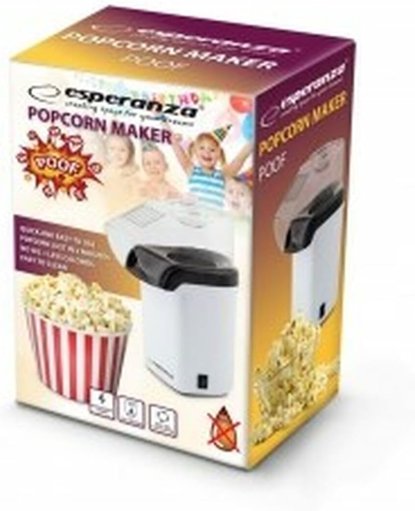 Popcorn-Maschine 1200 W Heissluft – Elektrischer Popcorn Maker ohne Öl, schnell und einfach zu bedie