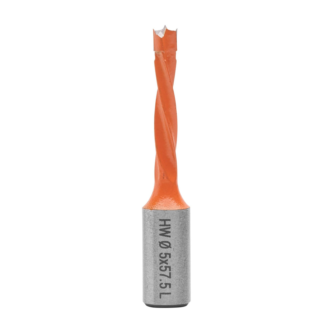 ENT 22081 Dübelbohrer HW, Schaft (S) 10 mm, Durchmesser (D) 5 mm, NL 30 mm, SL 20 mm, L 57,5 mm, Lin