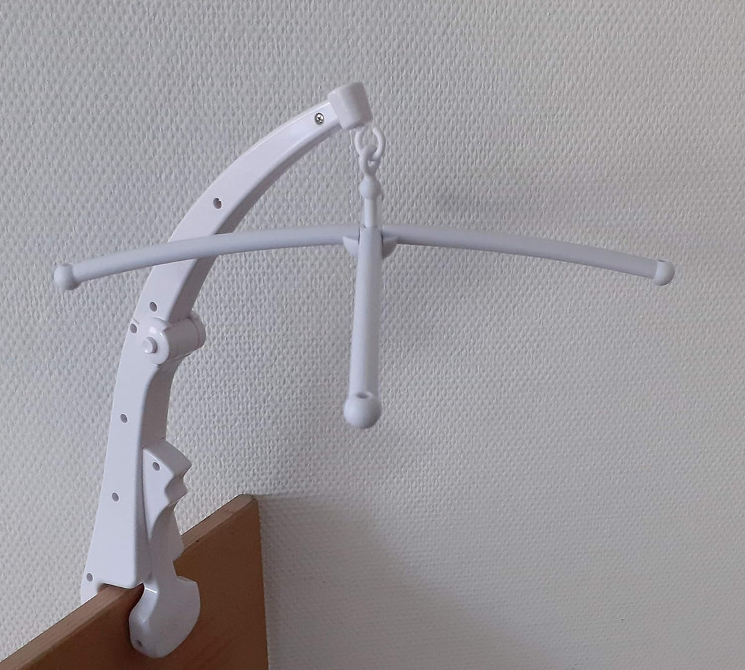 Niermann Standby 3489 Mobilehalter zum Klemmen, mit Spieluhr, weiss, 200 g zum klemmen mit Spieluhr