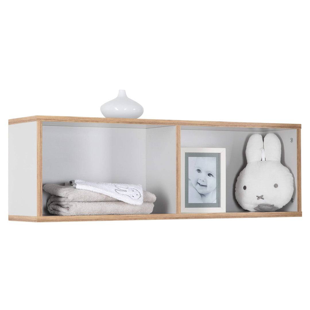 roba Wandregal 'Caro' passend zur Wickelkommode 'Caro', Hängeregal für Kinderzimmer, lichtgrau, Holz