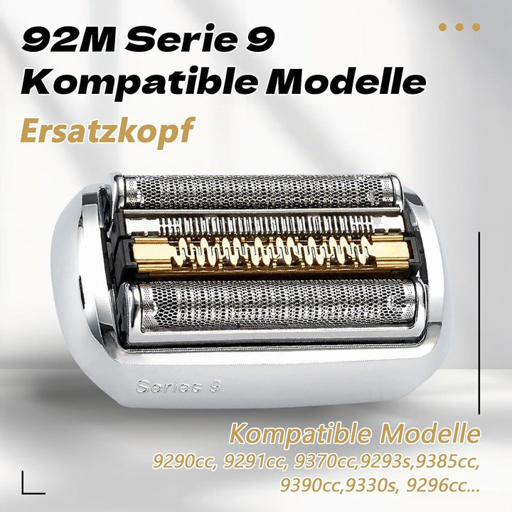 92M Rasierkopf für Braun Series 9 Pro Scherkopf, Kompatibel mit Braun Series 9/9 Pro 9290cc/9291cc/9