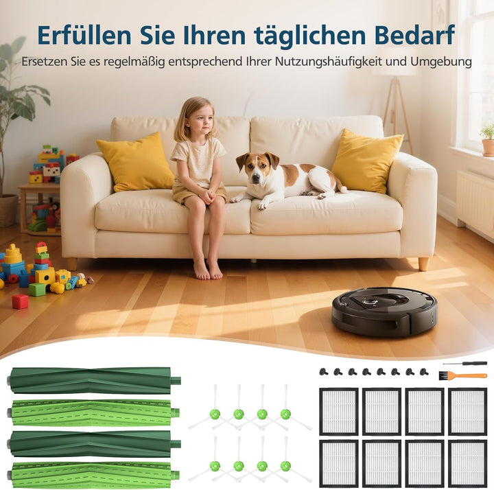 22 Stück Zubehör für iRobot Roomba i7 i7+ j7 j7+/Plus i3 i3+ i4 i4+ i6 i6+ i8 i8+ E5 E6 E7 Staubsaug