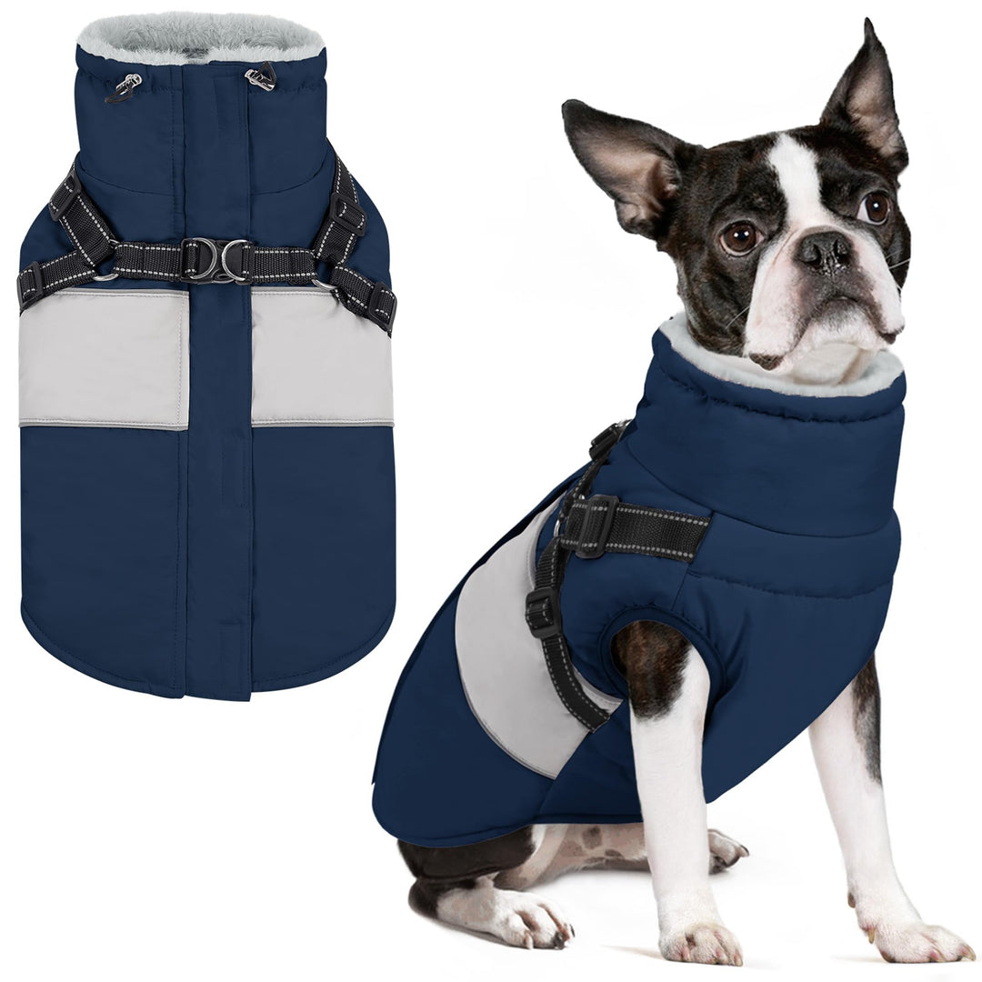 AOFITEE Hundejacke Mittelgrosse Hunde, Winter Wasserdicht Hundejacke Hundemantel mit Geschirr, Warme