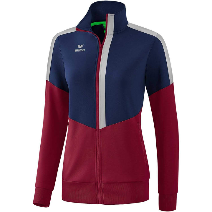Erima Damen Squad Worker Jacke 34 New Navy/Bordeaux/Silver Grey, 34 New Navy/Bordeaux/Silver Grey