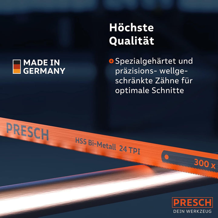 Presch Metallsägeblatt Set 300mm 11 Stk. - Original PUK Sägeblätter für 300mm Handsägen - Bi-Metalls