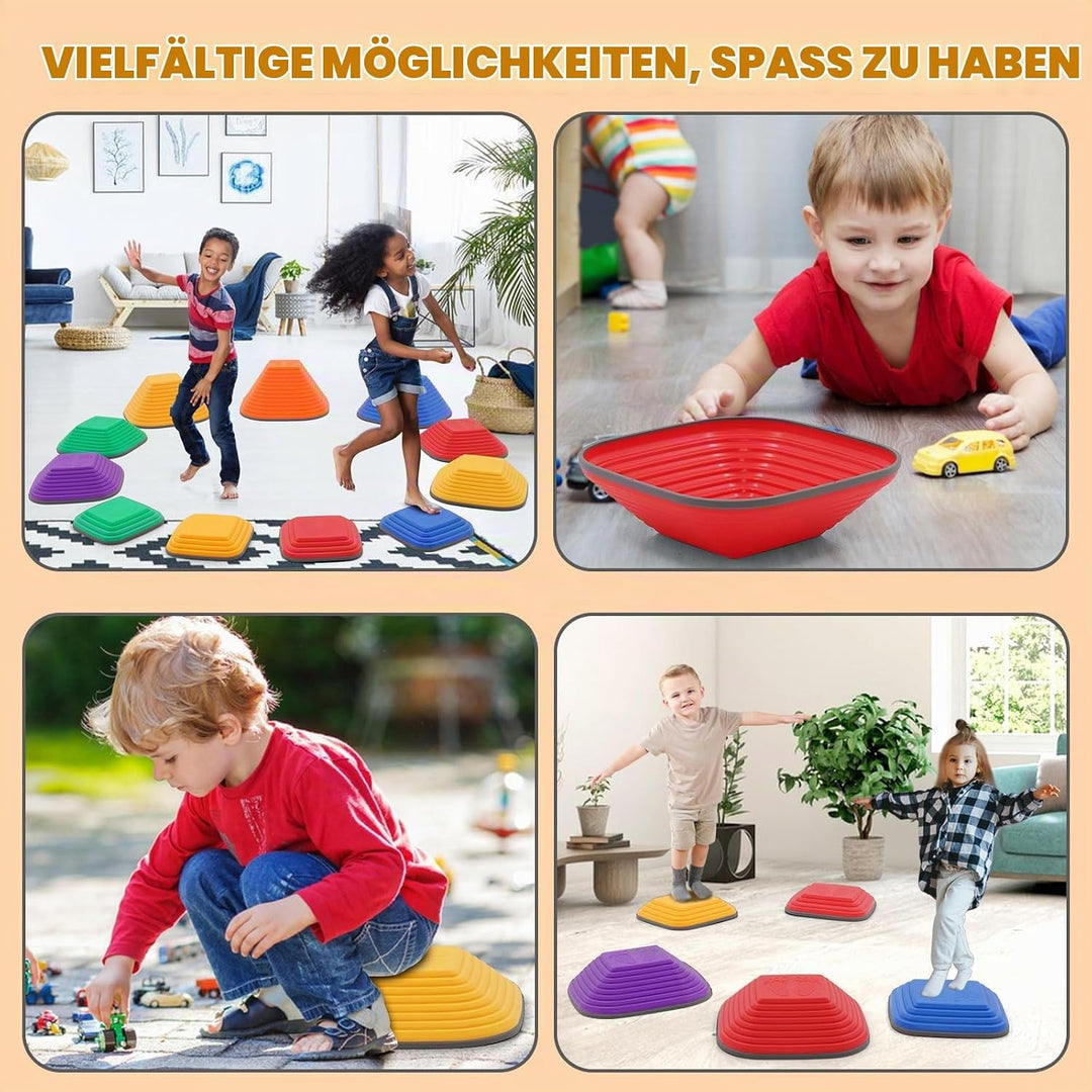 11 Stück Balanciersteine für Kinder, Sensorisches Spielzeug für drinnen und draussen, Abenteuer Bala