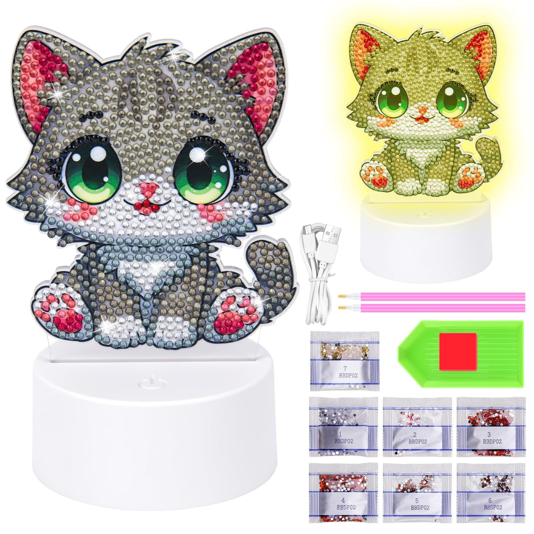 Zoyomax Diamond Painting Nachtlicht, Geschenke für Erwachsene, 3D Kreative Diamond Painting Lampe Gr