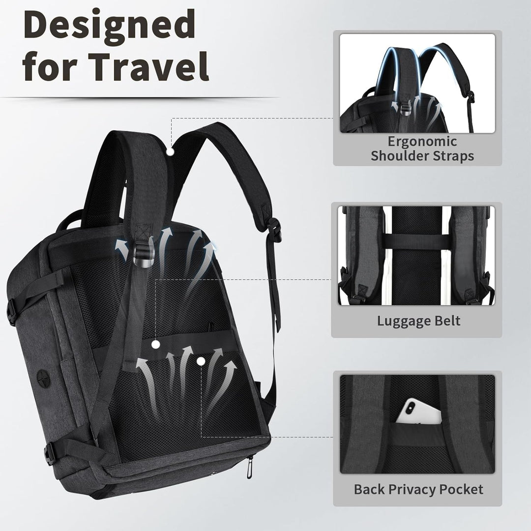 Leyrica Handgepäck Rucksack 45x36x20 für Easyjet, Reiserucksack Tasche Wasserdichter Flugzeug Reiset