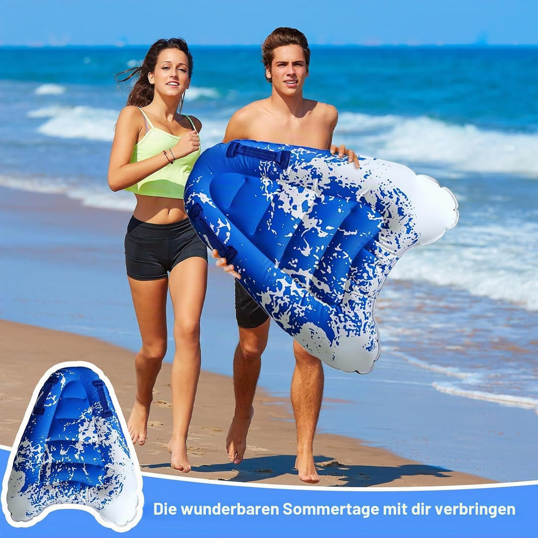 Luftmatratze Wasser für Kinder &amp; Erwachsene, FainFun Surfbrett Aufblasbar, Bodyboard mit Griffen, Wa
