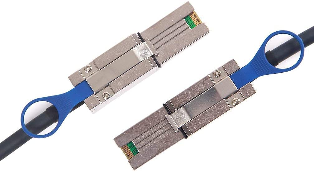 10Gtek 6G External Mini SAS Kabel SFF-8088 zu SFF-8088, 100-Ohm, 0.5-Meter(1.65-ft) SFF-8088 to SFF-