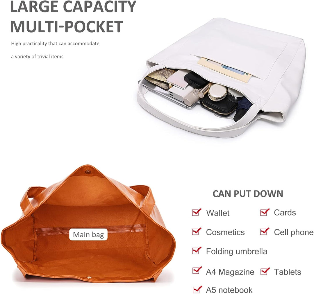 NICOLE &amp; DORIS Handtasche Damen Gross Shopper Tasche Casual Schultertasche Weiche Leder Tragetasche