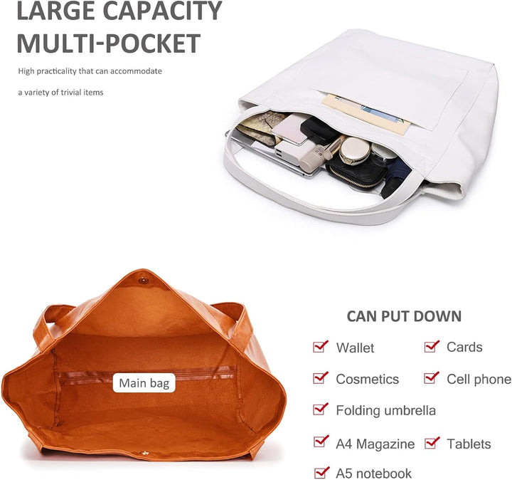 NICOLE &amp; DORIS Handtasche Damen Gross Shopper Tasche Casual Schultertasche Weiche Leder Tragetasche