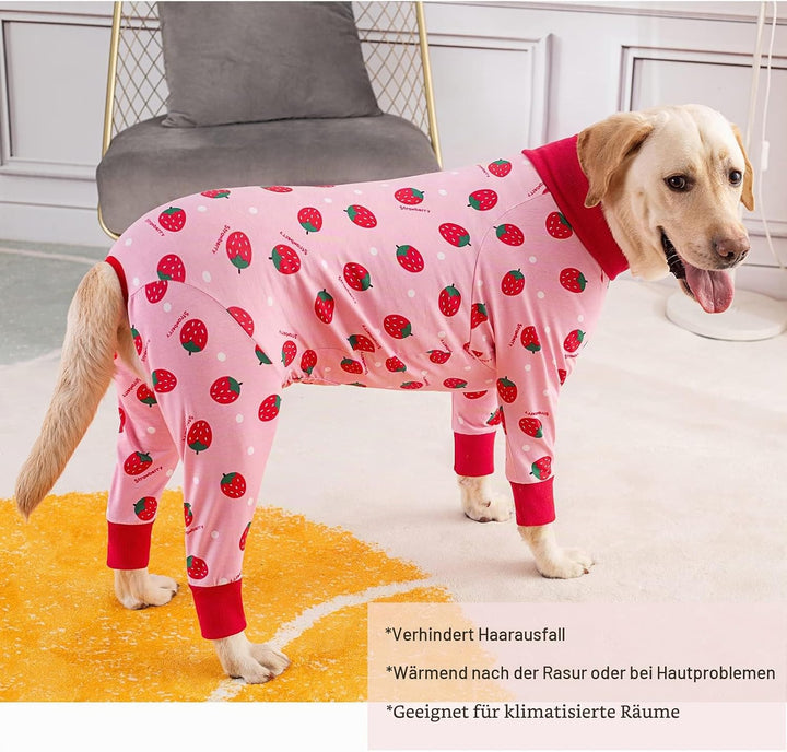 Yeapeeto Einteiler für Hunde, zur Erholung, für grosse und mittelgrosse Hunde, Schlafanzug, Ganzkörp