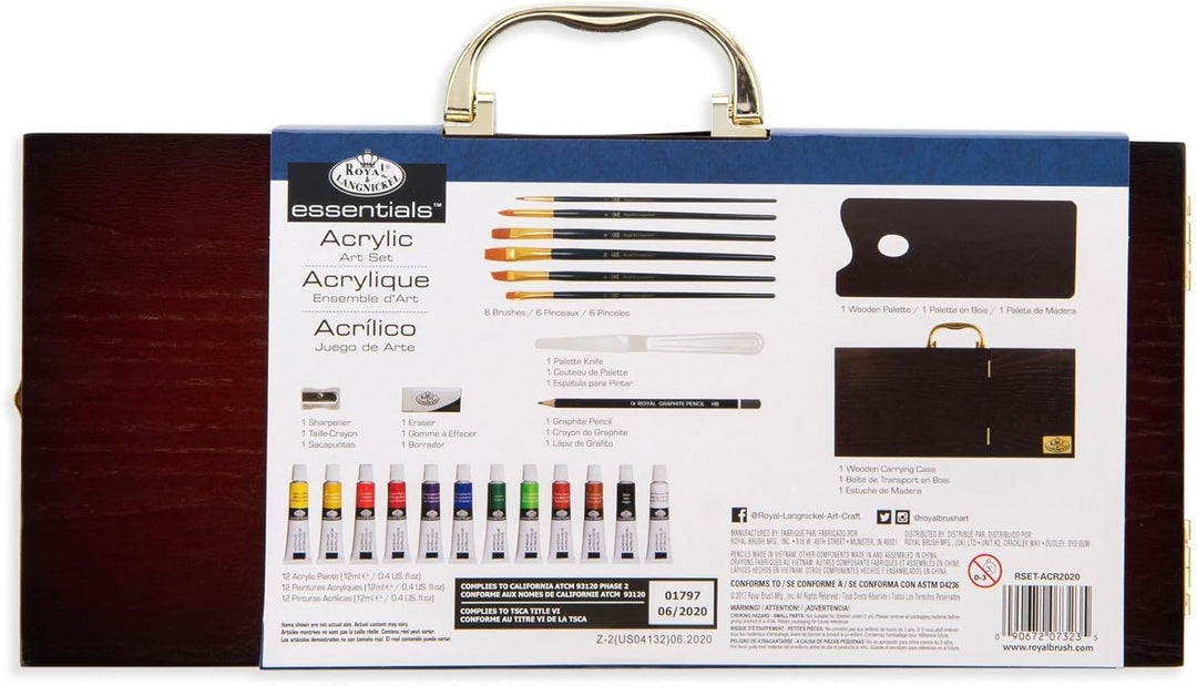Royal Langnickel & Langnickel RSET-ACR2020 - Artist Premier Acrylfarben Malset Acrylic Set (24 Piece