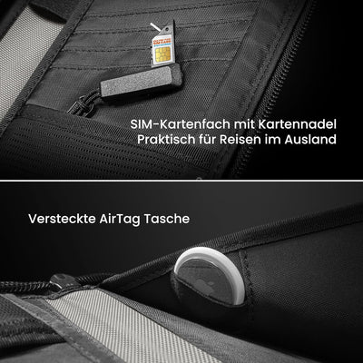 tomtoc Reisepass Tasche für 4-6 Reisepässe, Reisepasshülle Organizer Tasche Etui mit SIM-Kartenhalte