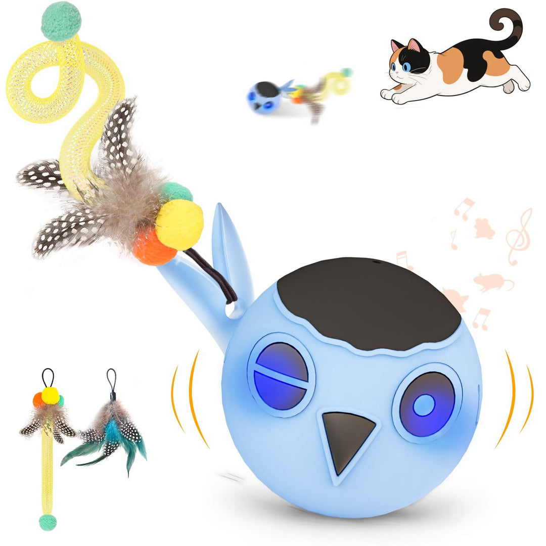Zeepet katzenspielzeug Ball, Interaktives Katzenspielzeug, katzenball elektrisch, Automatisch Bewegl