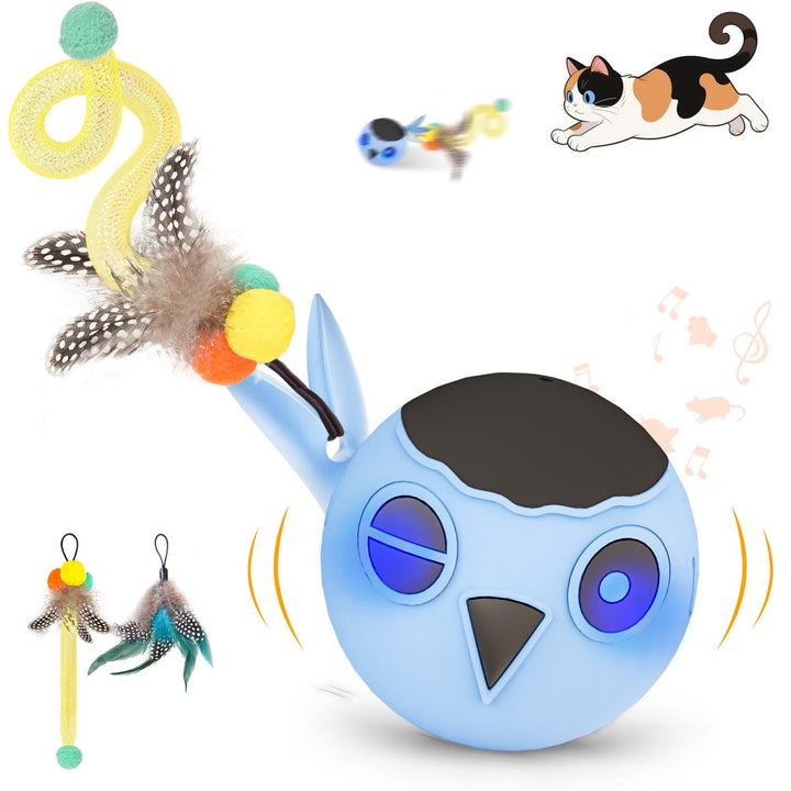 Zeepet katzenspielzeug Ball, Interaktives Katzenspielzeug, katzenball elektrisch, Automatisch Bewegl