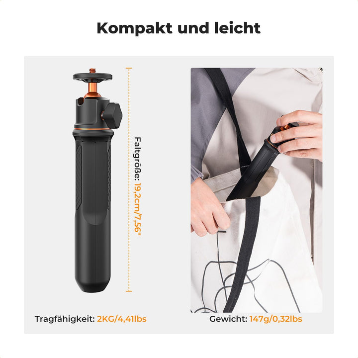 Selfie Stick Tischstativ,K&F CONCEPT MS11 Handystativ, 60CM Selfie Stick mit Fernbedienung, Stativ f