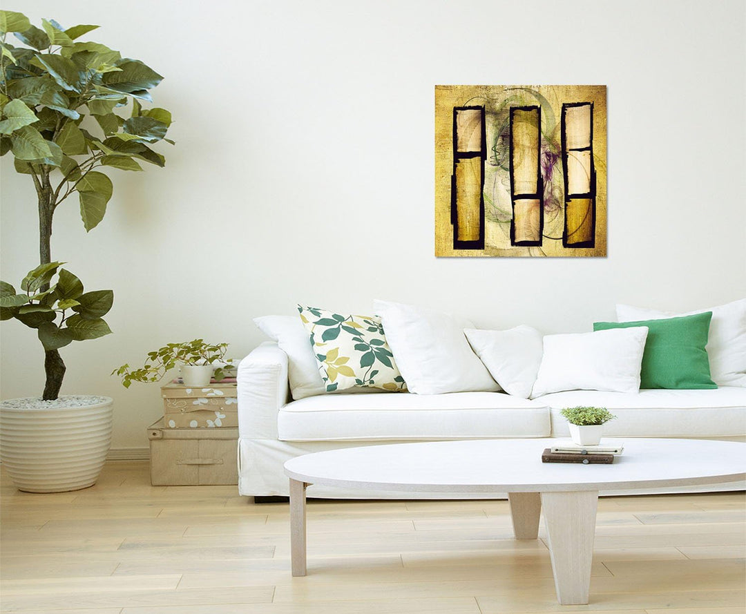 Paul Sinus Art Verlorene Identität - Abstrakt382_60x60cm Bild auf Leinwand Ähnlichkeit Unterschied A