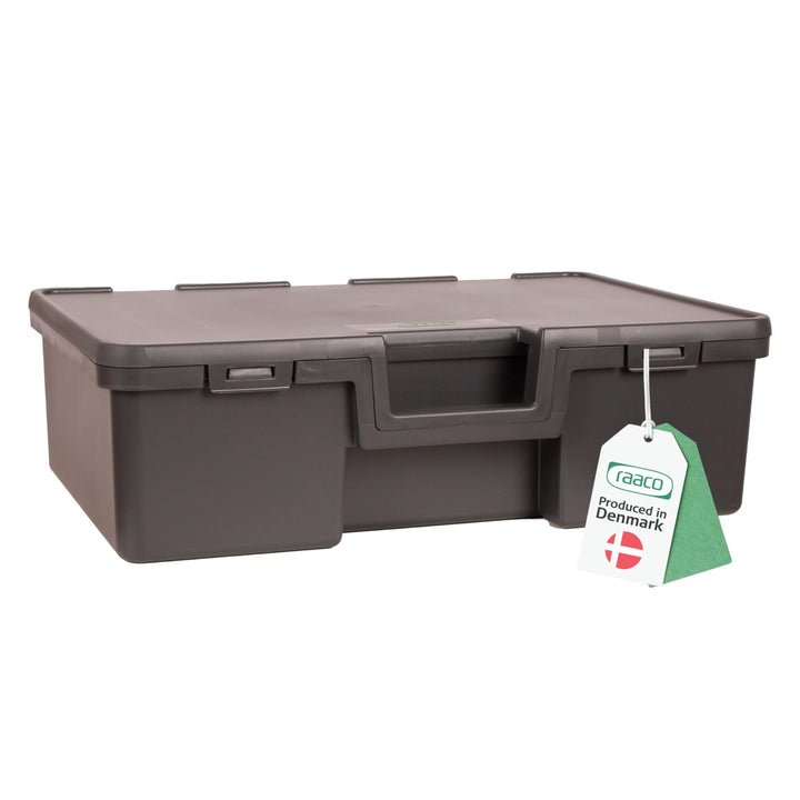 raaco Transportboxen Solid 3, Werkzeugträger 37 x 57 x 17 cm, Stapelbarer Werkzeugkasten mit Tragegr