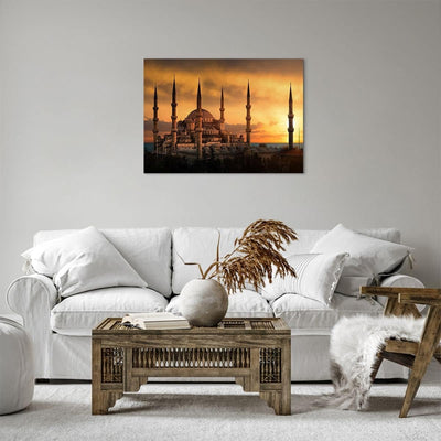 Bilder auf Leinwand Sonnenuntergang istanbul türkei reise Leinwandbild 70x50cm Wandbilder Dekoration