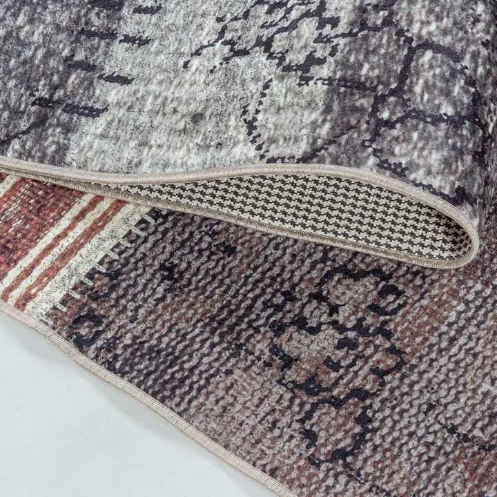 Carpetsale24 Waschbarer Kurzflor Teppich Multi 160x230 cm Patchwork Design mit Rutschfester Rückseit