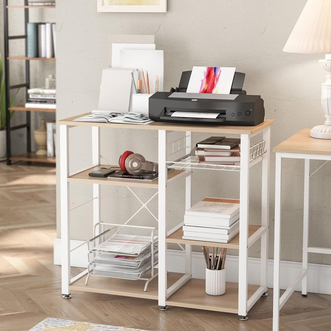 sogesfurniture Küchenregal Standregal Mikrowellenhalter Bäcker Regal, Stabil Metallregal Haushaltsre