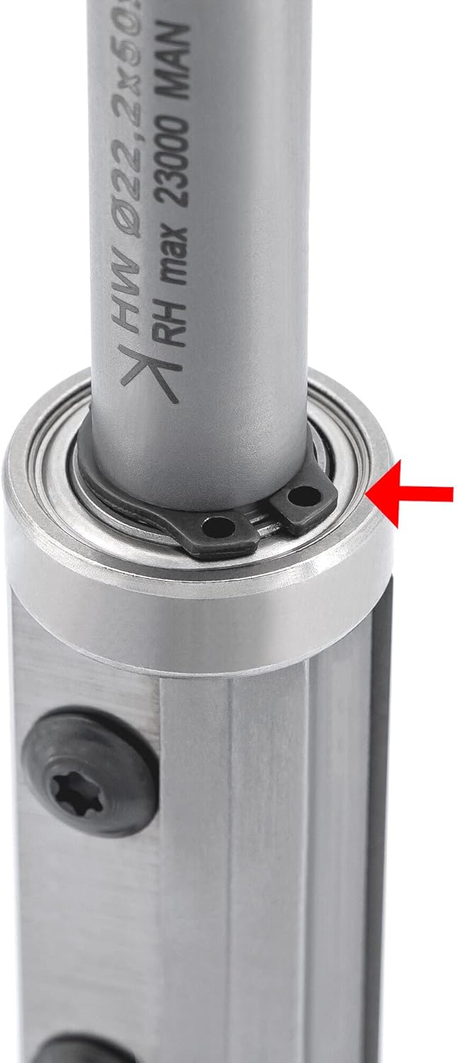 ENT 20422 Wendeplatten Bündigfräser HW, Schaft (S) 12 mm, Durchmesser (D) 22 mm, NL 50 mm, mit Kugel