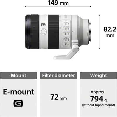 Sony FE 70–200 mm F4 G OSS II | G-Vollformat-Telezoom-Objektiv (SEL70200G2) & SEL-20TC 2.0X Telekonv