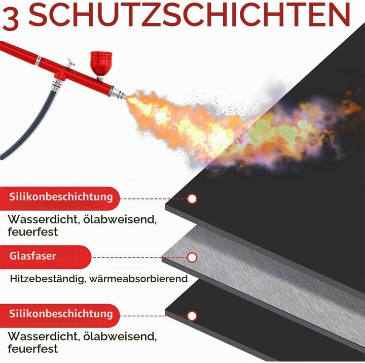 Grillmatte Bodenschutz,Feuerfeste Unterlage 182 * 115cm,Faltbare Grillunterlage mit Löchern und Bode