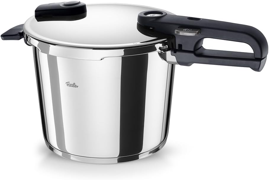 Fissler Vitaquick Edition/Schnellkochtopf (6 L, Ø 22 cm) Edelstahl-Dampfkochtopf, 2-Garstufen, inkl.