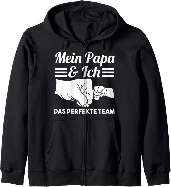 Vatertag Papa und Sohn Vater und Tochter Kapuzenjacke