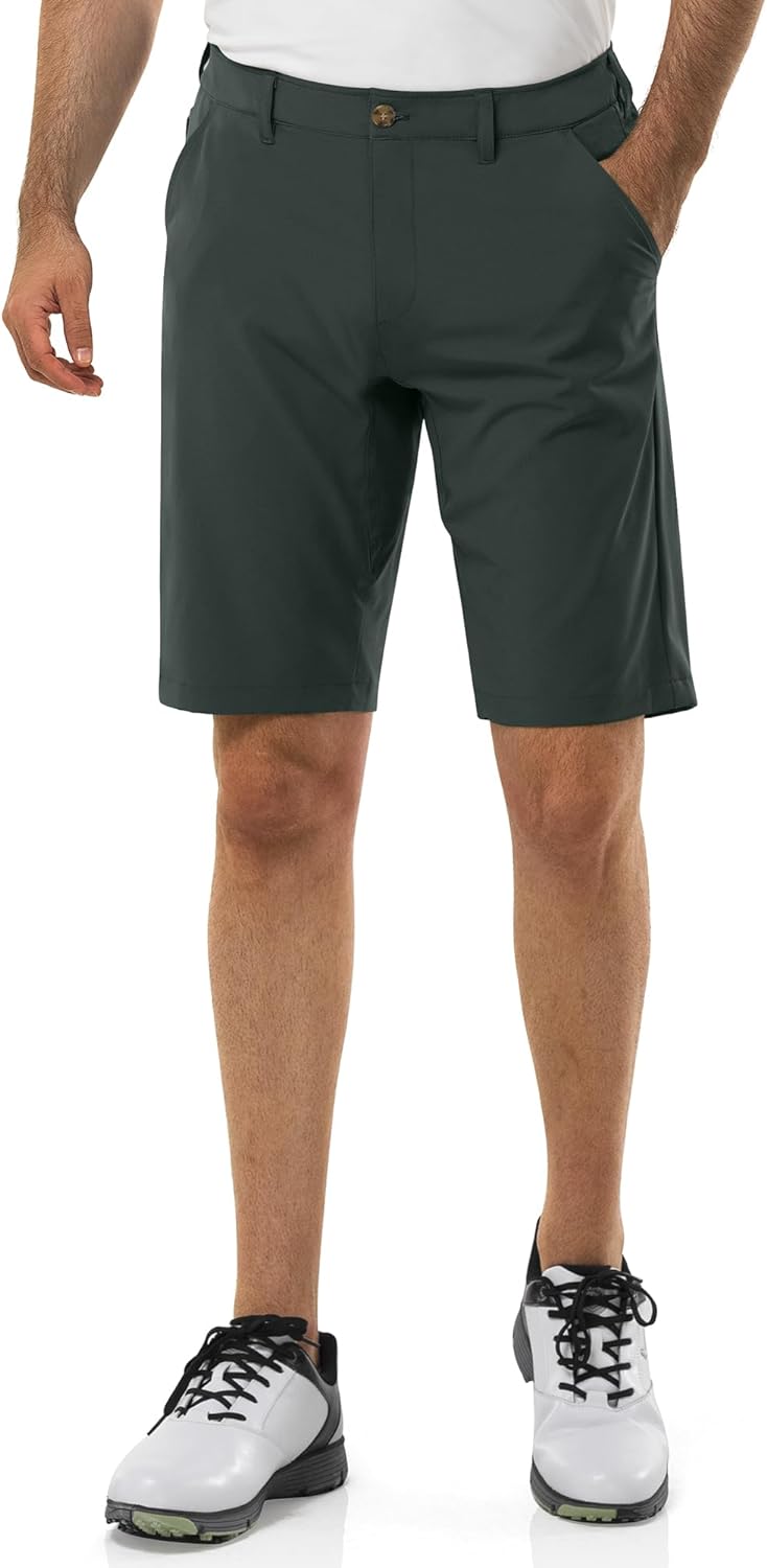 33,000ft Herren Golf Shorts Stretch Kurze Golfhosen Leichte Schnelltrocknende 11" Bermuda Shorts Kur