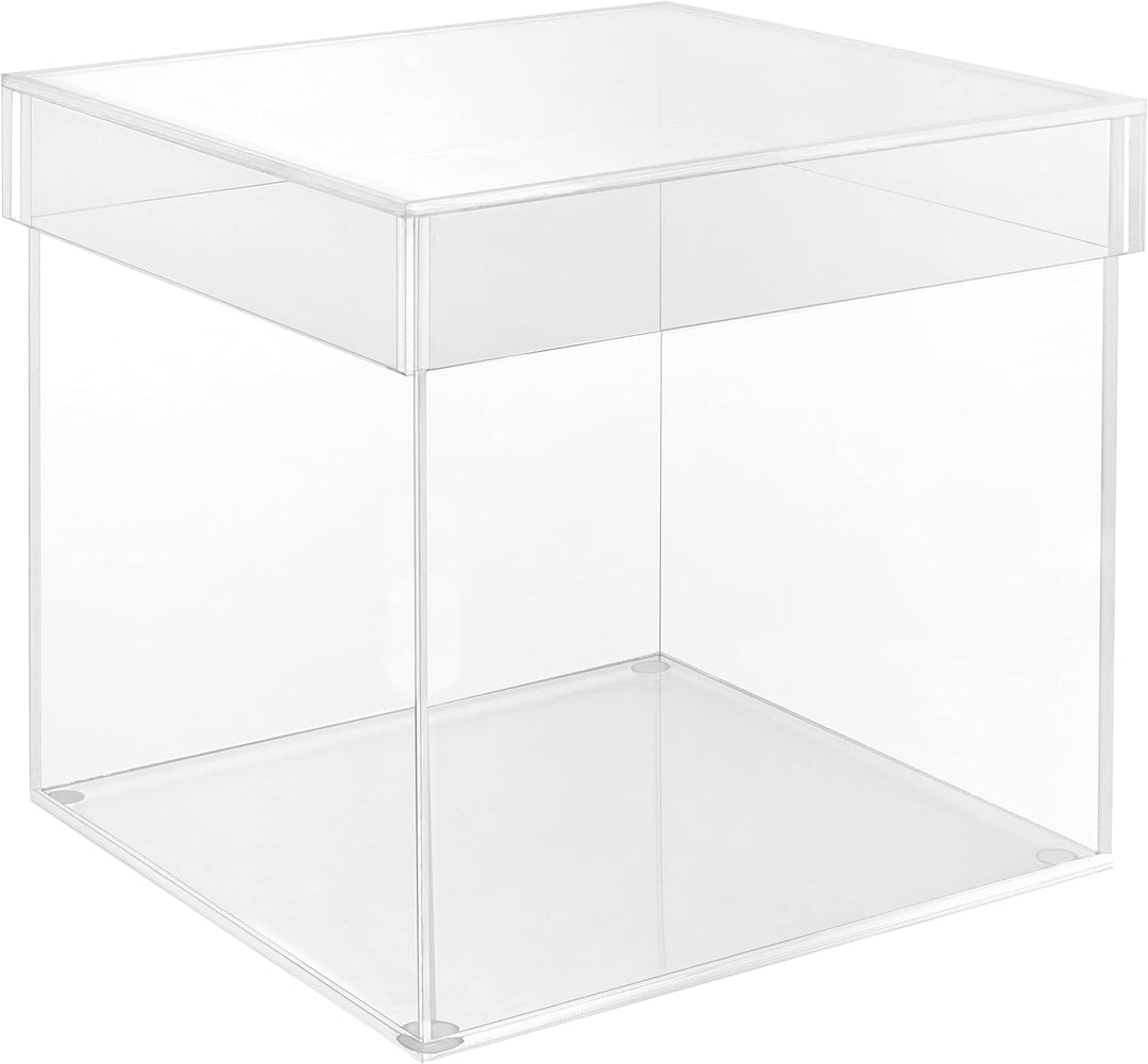 BELLE VOUS 5-Seitige Acrylbox mit Deckel - 20 x 20 x 20,5 cm - Kleine Transparente Box für Zuhause,