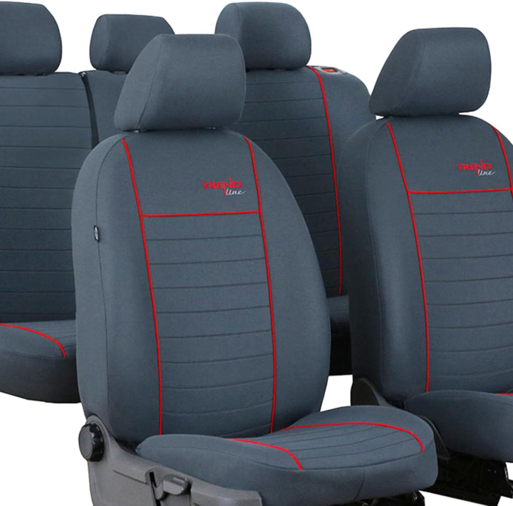 moto-MOLTICO Autositzbezüge 2+3 - Universal Auto Sitzauflagen Set - Dreilagig Auto Sitzbezüge mit Re