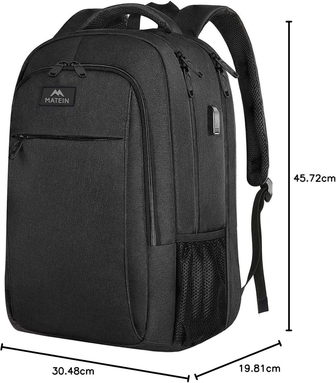 MATEIN Business Laptop Rucksack 15,6 Zoll Reise Laptop Tasche Rucksack mit USB Ladeanschluss Wassera