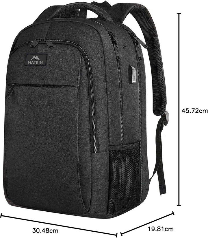 MATEIN Business Laptop Rucksack 15,6 Zoll Reise Laptop Tasche Rucksack mit USB Ladeanschluss Wassera
