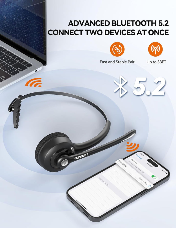 TECKNET Sport Kopfhörer, IPX7 Wasserdicht Bluetooth Kopfhörer, Bluetooth 4.1 In Ear Sport Headset mi
