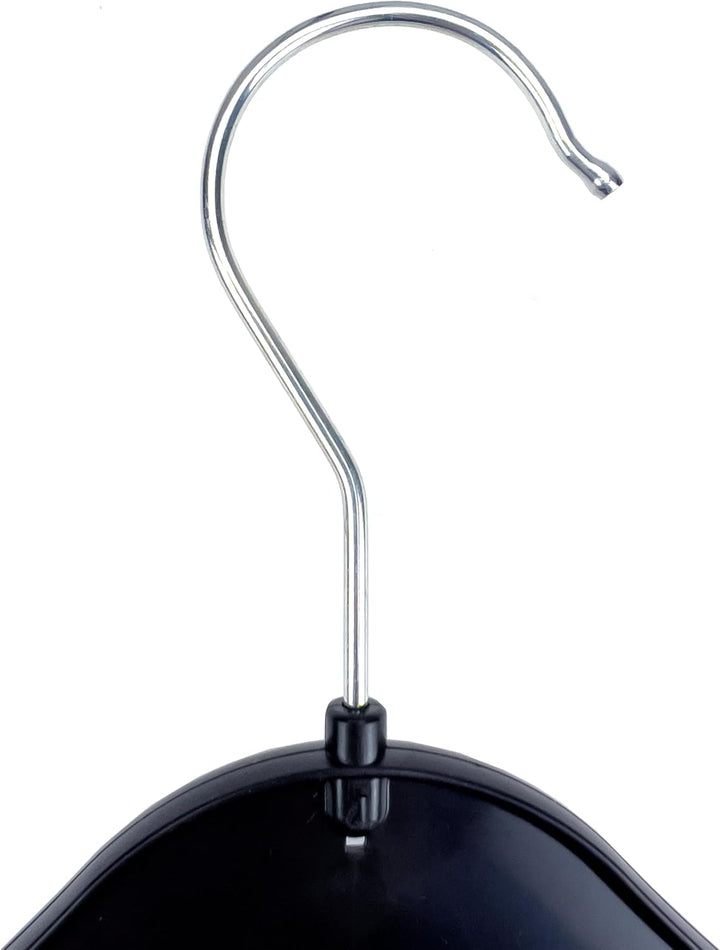 Kunststoff Kleiderbügel Schwarz in der Grösse 47cm, 20er Set | Made in Germany