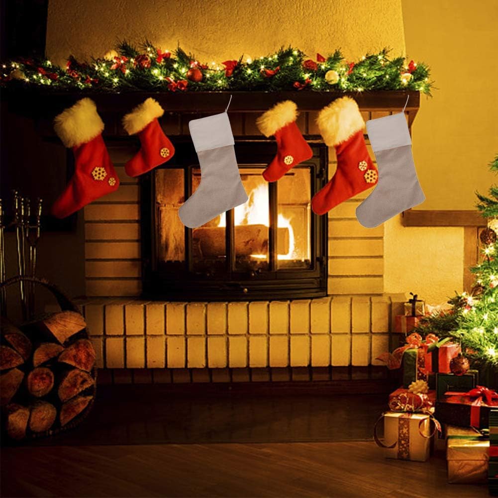 Sackleinen Weihnachtsstrumpf Weihnachten Socken Sackleinen Geshenkbeutel Weihnachtsdekoration Weihna