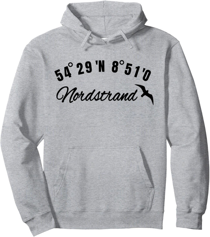 Nordstrand Koordinaten Nordseeinsel Urlaub Deutschland Pullover Hoodie