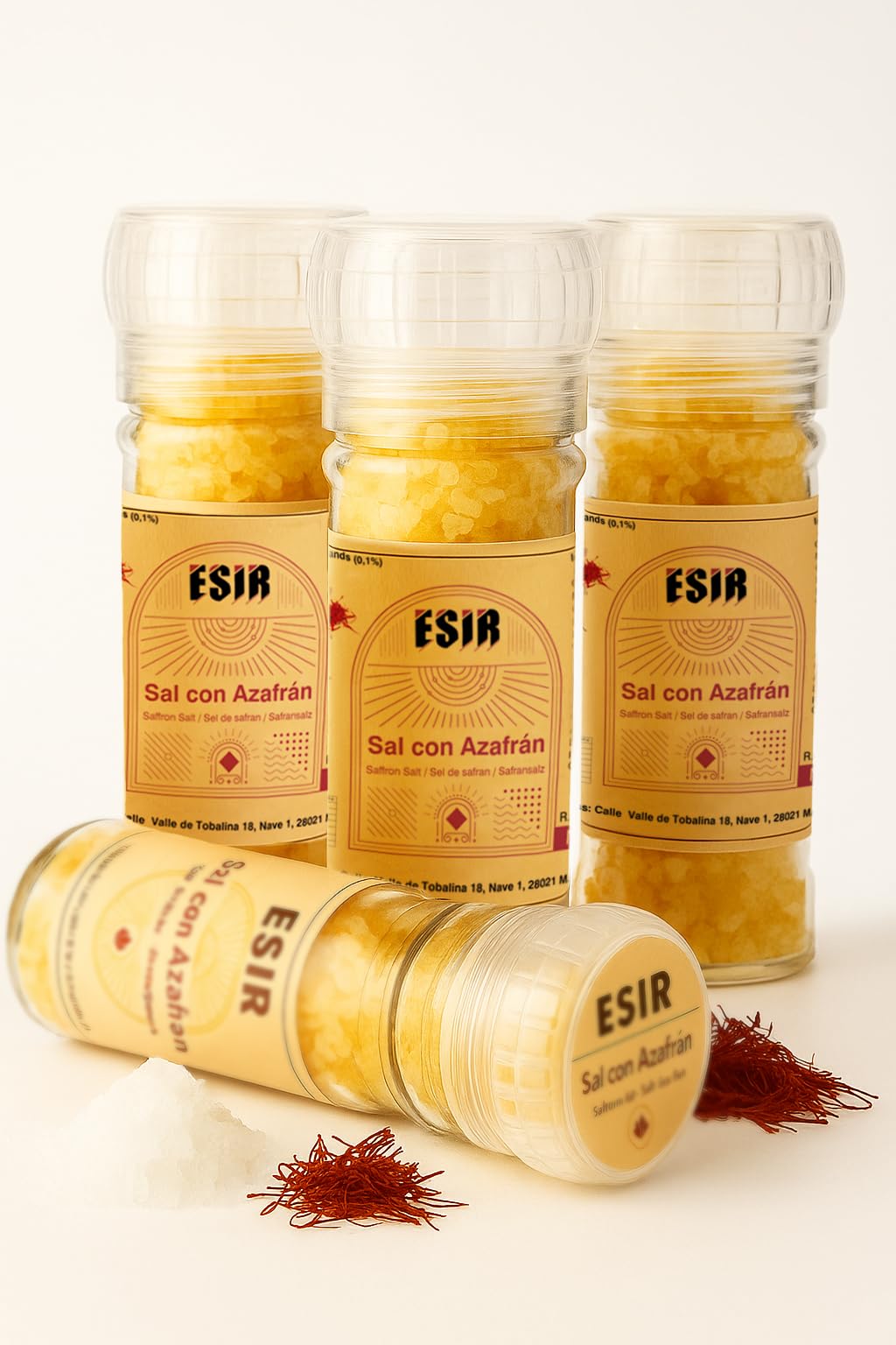 Esir Salz-Mischung mit Safranfäden oder -pulver ideal zum Würzen und Verfeinern aller Gerichte 95 g