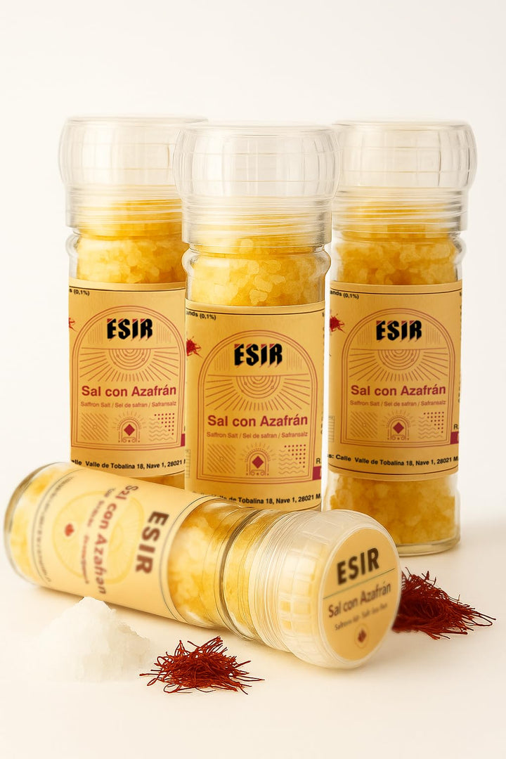 Esir Salz-Mischung mit Safranfäden oder -pulver ideal zum Würzen und Verfeinern aller Gerichte 95 g