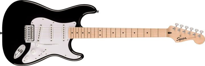 Squier by Fender Sonic Stratocaster® E-Gitarre, Griffbrett aus Ahorn, weisses Schlagbrett, schwarz