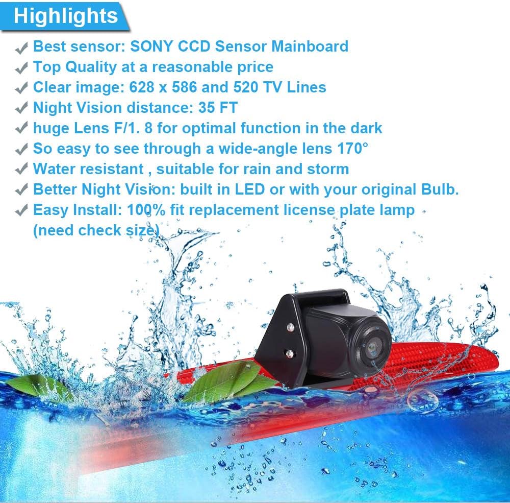 Auto Dritte Dachoberseitenbremse-Lampenkamera Bremslicht-hintere Ansicht-Unterstützungskamera, Ersat