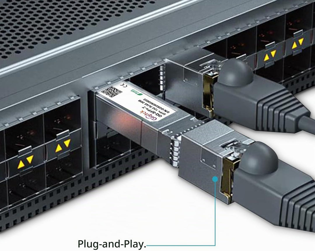 10GBASE-T SFP+ auf RJ45 Transceiver, 1.25G/2.5G/5G/10G Kupfer SFP+ Mini-GBIC Modul für Cisco SFP-10G