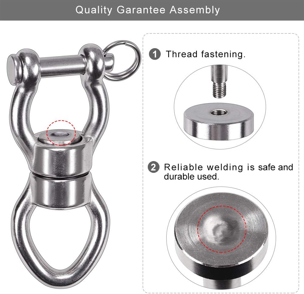 SELEWARE Silent Bearing Swing Swivel, Edelstahl 1200LB 360 ° Rotationsgerät Hängezubehör mit Abnehmb